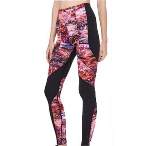 lululemon athletica Vibrant Red and Black Leggings